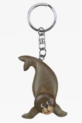 Bild von Robbe Seehund Anhänger Schlüsselanhänger Taschenanhänger aus Holz 